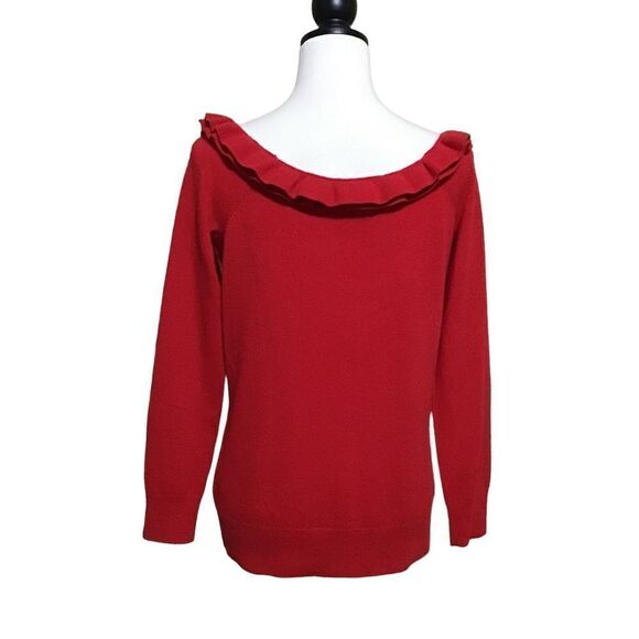 Antonio Melani Red Celeste Cashmere Sweater M - Picture 3 of 7
